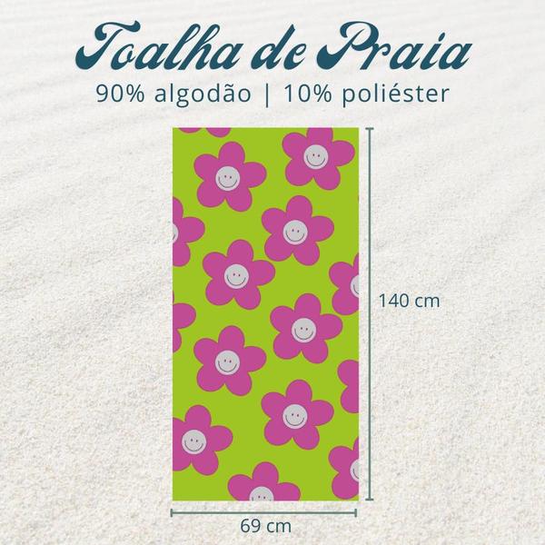 Toalha Praia ou Piscina Algodão Gigante Aveludada Brisa - Dianneli Imagem de Toalha Praia ou Piscina Algodão Gigante Aveludada Brisa