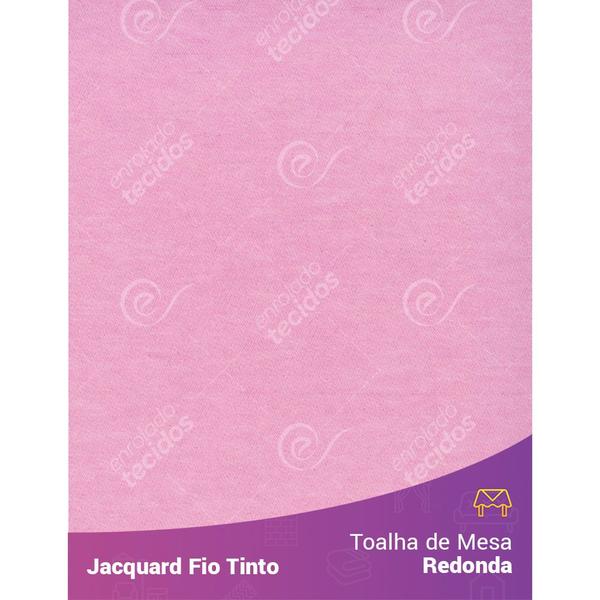 Imagem de Toalha Redonda em Tecido Jacquard Rosa Bebê Liso Fio Tinto