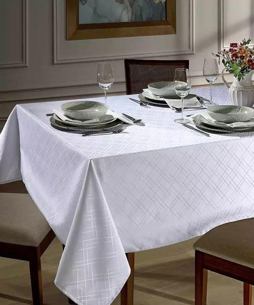 Toalha Retangular 6P Dohler - Jacquard Requinte II Branco Imagem de Toalha Retangular 6P Dohler - Jacquard Requinte II Branco