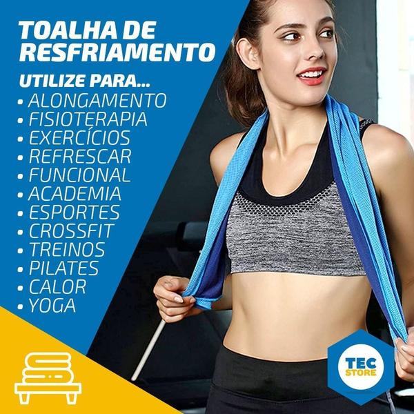 Imagem de Toalha Rosto Microfibra Refrescante Seca Rapido Fit Academia