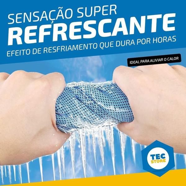 Imagem de Toalha Rosto Microfibra Refrescante Seca Rapido Fit Academia