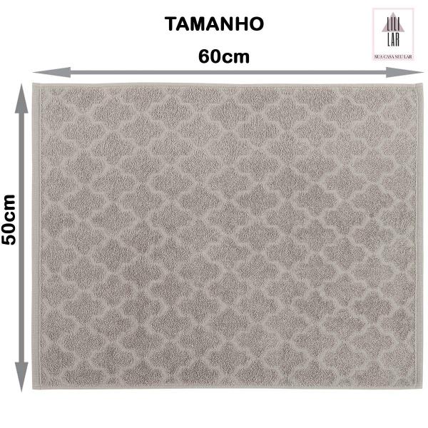 Imagem de Toalha Tapete de Piso para Banheiro Felpudo Fundo Emborrachado Loft 50x60cm 150g