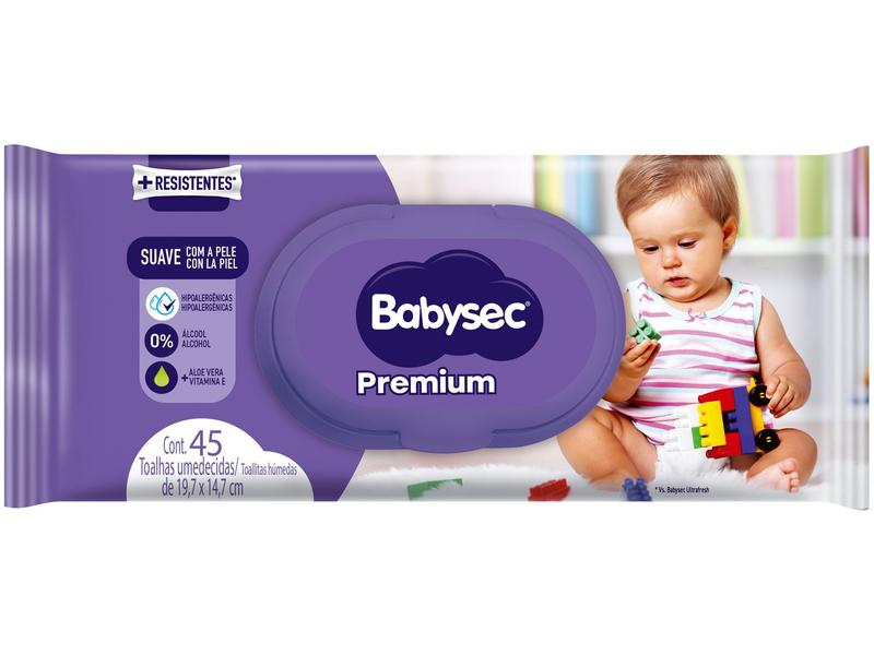 Imagem de Toalha Umedecida Babysec Premium 45 Unidades