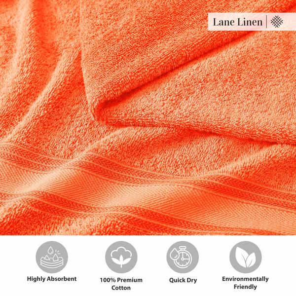 Imagem de Toalhas de banho LANE LINEN Extra Large Zero Twist 100% algodão x4