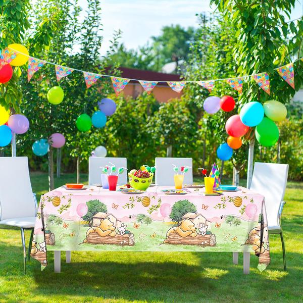 Toalhas de mesa FOLNESH Pink Classic Bear Baby Shower x3 Imagem de Toalhas de mesa FOLNESH Pink Classic Bear Baby Shower x3