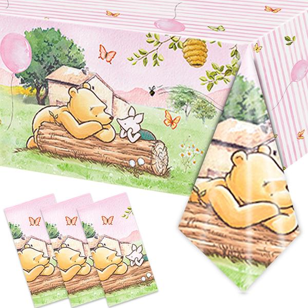 Toalhas de mesa FOLNESH Pink Classic Bear Baby Shower x3 Imagem de Toalhas de mesa FOLNESH Pink Classic Bear Baby Shower x3