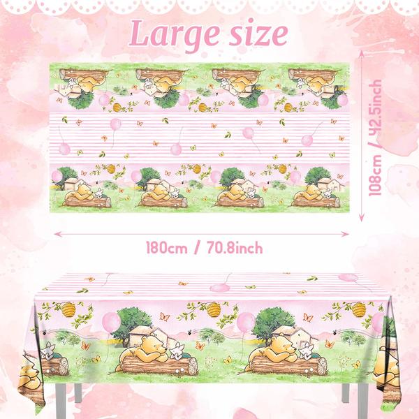 Toalhas de mesa FOLNESH Pink Classic Bear Baby Shower x3 Imagem de Toalhas de mesa FOLNESH Pink Classic Bear Baby Shower x3