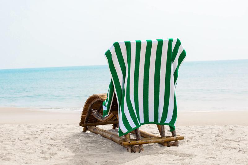 Imagem de Toalhas de praia LANE LINEN, pacote com 4, 100% algodão, verde grande