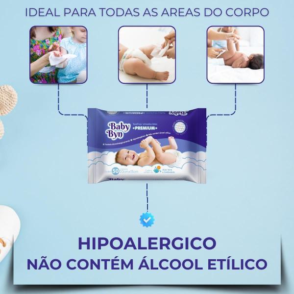 Imagem de Toalhas Umedecidas Baby Byn Premium 100 Fl - Cx 12 Pacotes