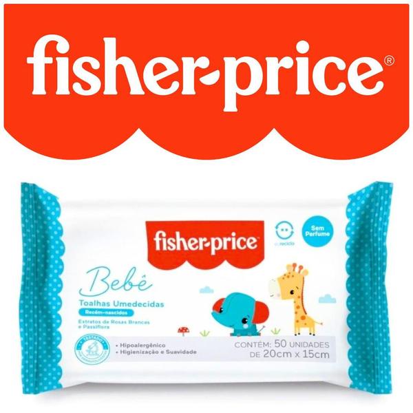 Imagem de Toalhas umedecidas fisher-price pack 200 sem perfume recém nascido