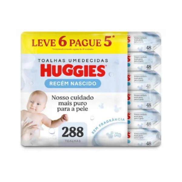 Imagem de Toalhas umedecidas huggies recem nascido 288 toalhas