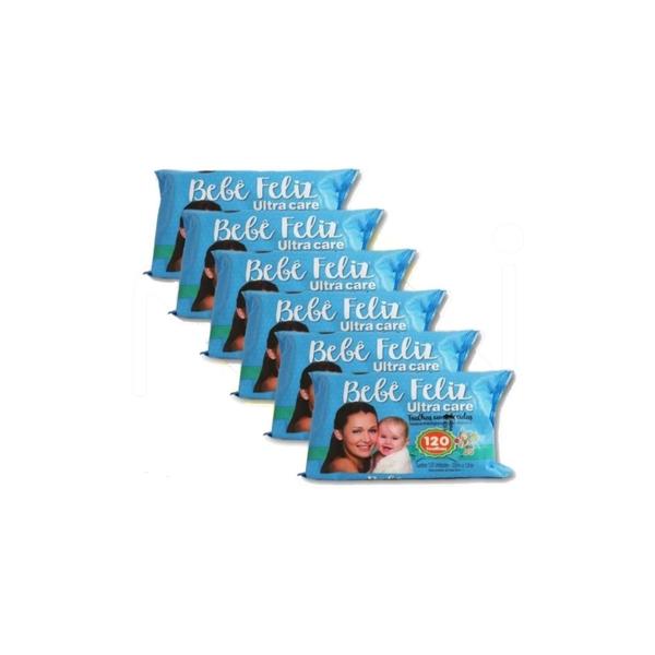 Imagem de Toalhas Umedecidas Kit Com 6 Pacotes - Bebê Feliz