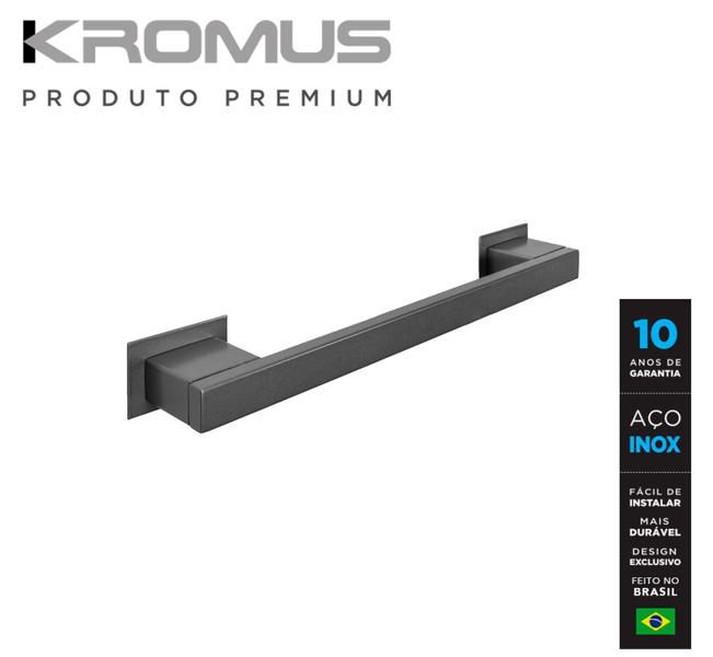 Imagem de Toalheiro 40 cm Inox Grafite - Kromus RT0304-40G