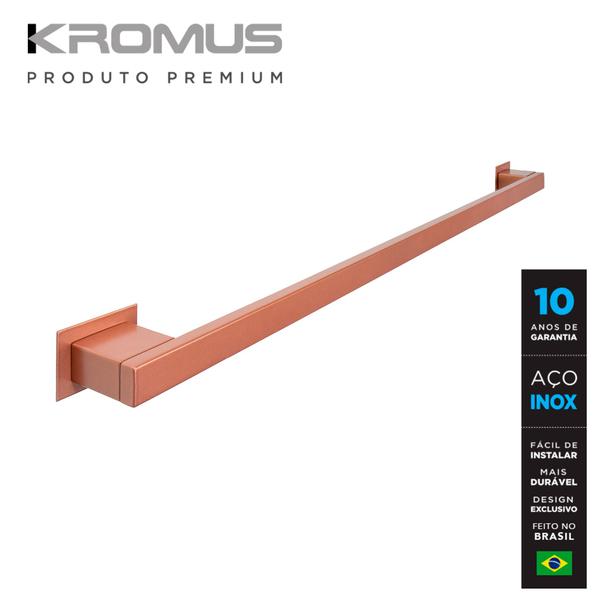 Imagem de Toalheiro 60 cm Inox Rose Gold - Kromus RT0305R