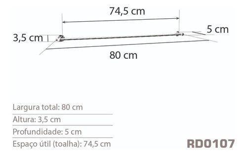 Imagem de Toalheiro 80 Cm Inox - Kromus Rd0107