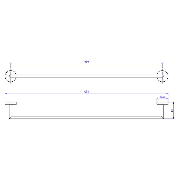 Imagem de Toalheiro Barra 60Cm Deca Disco 2040.C.060.Dsc Cromado