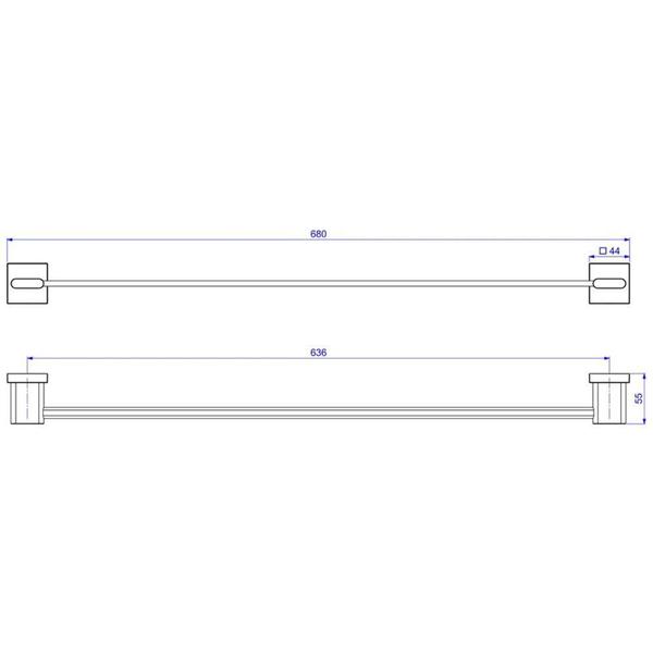 Imagem de Toalheiro Barra 60cm Deca Polo 2040.GL33.060 Gold