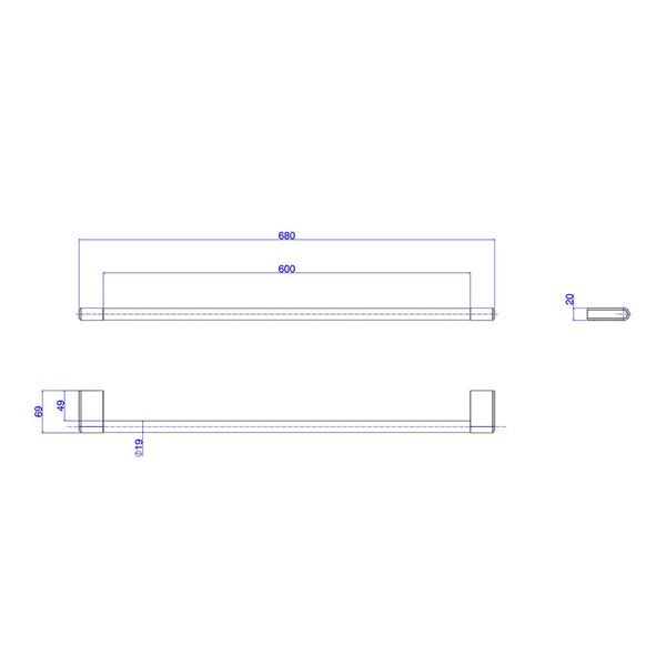 Imagem de Toalheiro Barra 60cm Deca You 2040.INX104.060 Inox