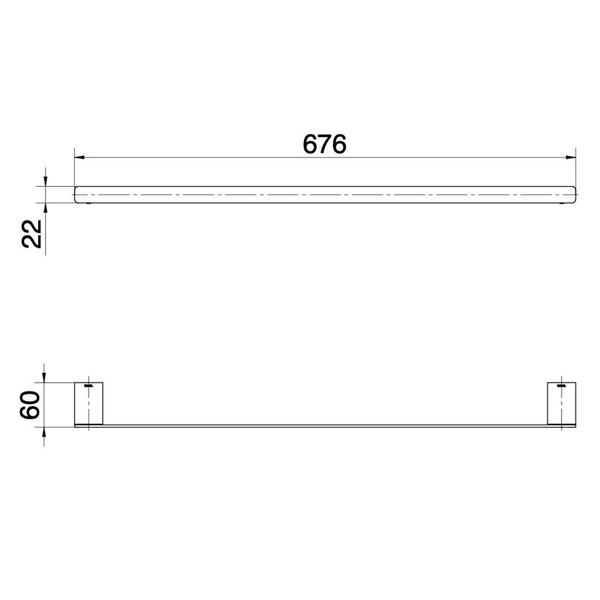 Imagem de Toalheiro Barra Docol Flat 961343 Ouro Polido