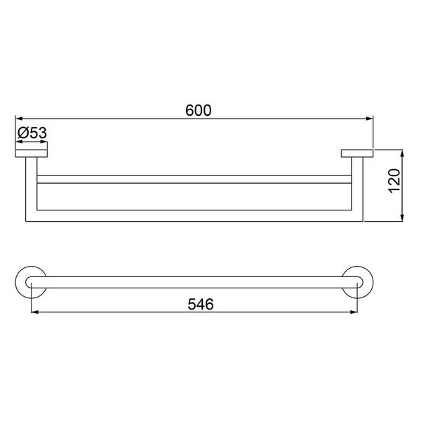 Imagem de Toalheiro Barra Duplo Lorensoft Metal 2042 C82 - Lorenzetti