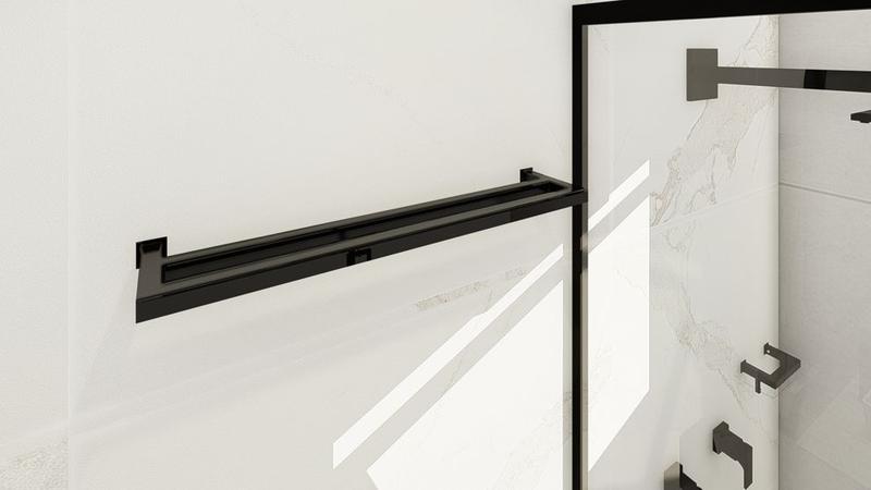 Imagem de Toalheiro de Banho Banheiro Duplo 60cm em Aço Inox Black Matte Preto Fosco  Stainless