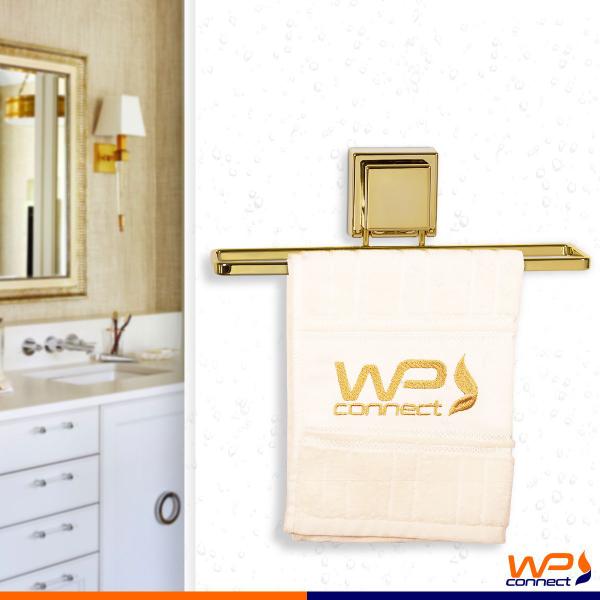 Toalheiro Dourado De Mão e Rosto Fixação Por Ventosa Wp - Wp Connect Imagem de Toalheiro Dourado De Mão e Rosto Fixação Por Ventosa Wp