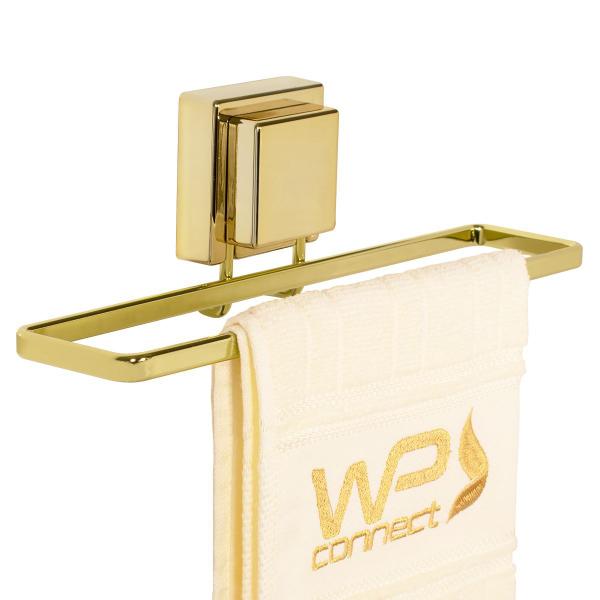 Toalheiro Dourado De Mão e Rosto Fixação Por Ventosa Wp - Wp Connect Imagem de Toalheiro Dourado De Mão e Rosto Fixação Por Ventosa Wp