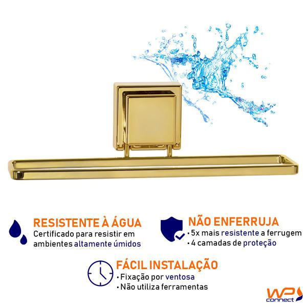 Toalheiro Dourado De Mão e Rosto Fixação Por Ventosa Wp - Wp Connect Imagem de Toalheiro Dourado De Mão e Rosto Fixação Por Ventosa Wp