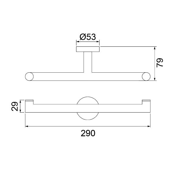 Imagem de Toalheiro Duplo Para Box Preto Fosco Lorenzetti 2022 B82