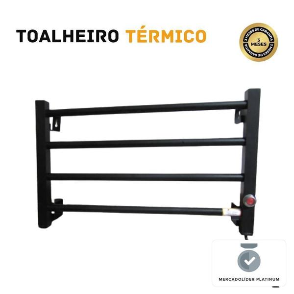 Imagem de Toalheiro Elétrico - 110V - Preto - Esquerdo