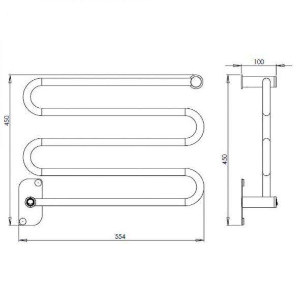 Imagem de Toalheiro elétrico Classic Clean Branco 220V Aquece Metais