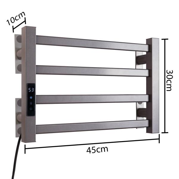 Imagem de Toalheiro Elétrico Térmico Aquecido 30x 45 Cinza 110V