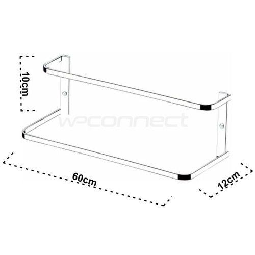 Imagem de Toalheiro Porta Toalha De Banho Suporte Duplo 60cm Banheiro