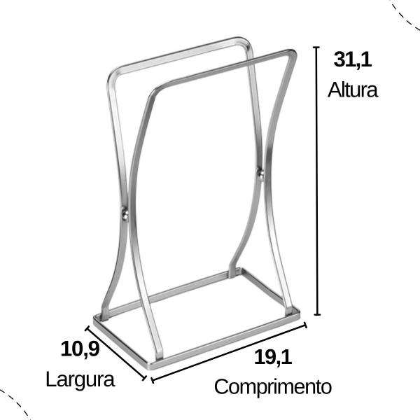 Imagem de Toalheiro Porta Toalha Lavabo Bancada Banheiro Lavatório Pia