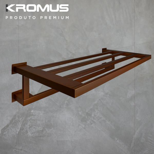 Imagem de Toalheiro Rack 50 cm Inox Corten - Kromus RT0308-50C