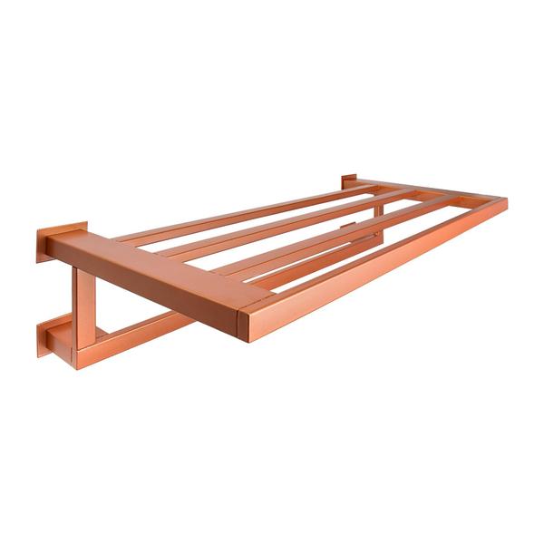 Imagem de Toalheiro Rack 50 cm Inox Rose Gold - Kromus RT0308-50R