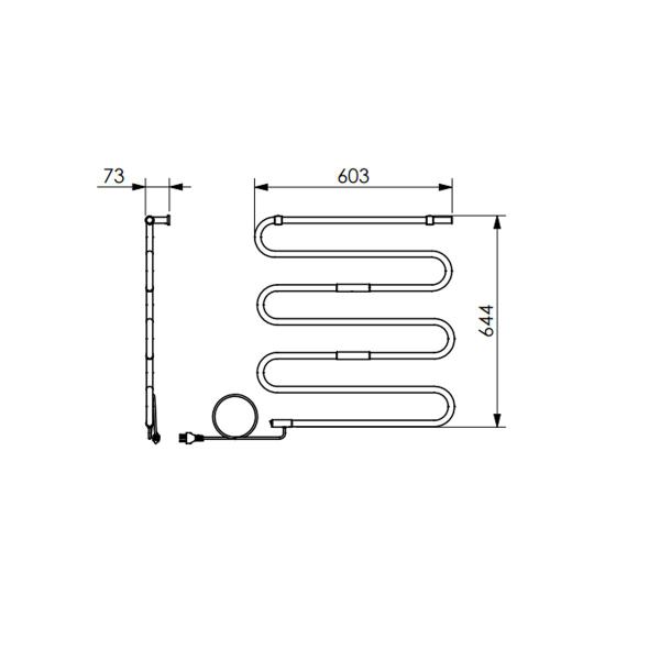 Imagem de Toalheiro térmico fixo grande 110v inox crismoe