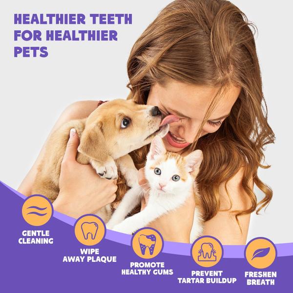 Imagem de Toalhetes de limpeza de dentes HICC PET para cães e gatos 50 unidades