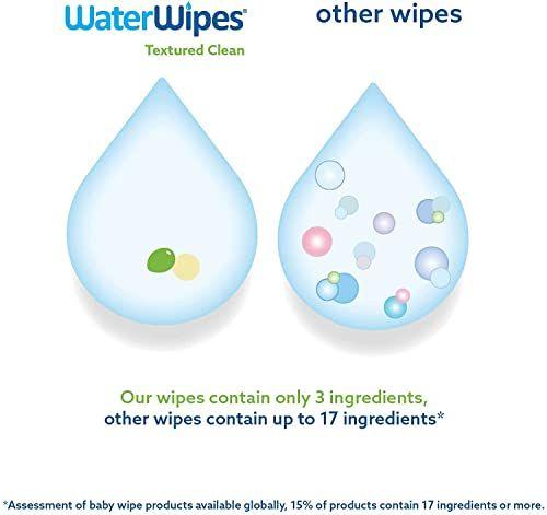 Imagem de Toalhetes WaterWipes, sem plástico, texturizados, limpos, 540 unidades