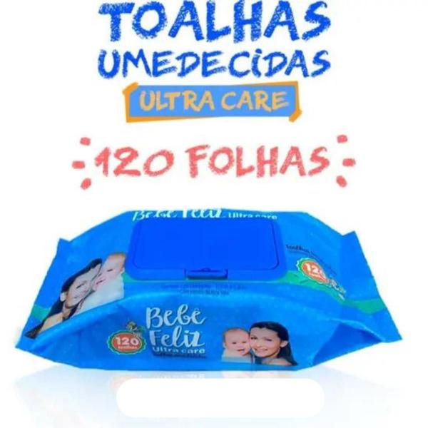 Imagem de Toalhinhas umedecidas Bebê Feliz lenço kit com 5 pacotes