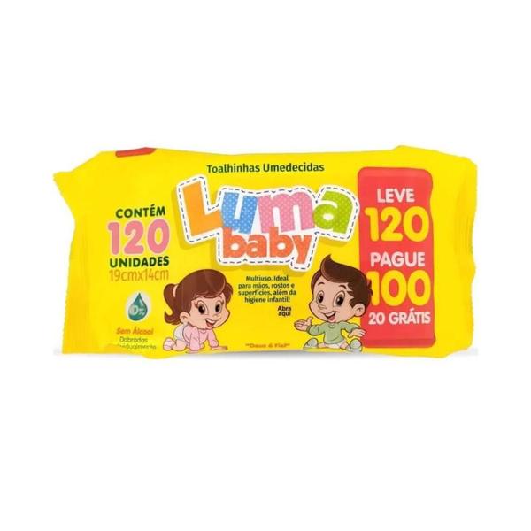 Imagem de Toalhinhas Umedecidas Luma Baby Com 120 Unidades