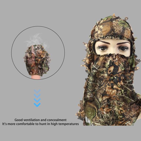 Imagem de Toca Balaclava Camuflada Folha 3d Ghillie Tática Sniper