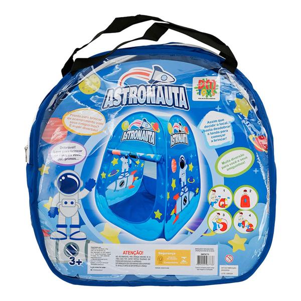 Imagem de Toca Barraca Astronauta Infantil Dobrável Azul - Dm Toys