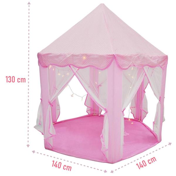 Imagem de Toca Barraca Cabana Infantil Tenda Iluminada Rosa Menina - Dm Toys