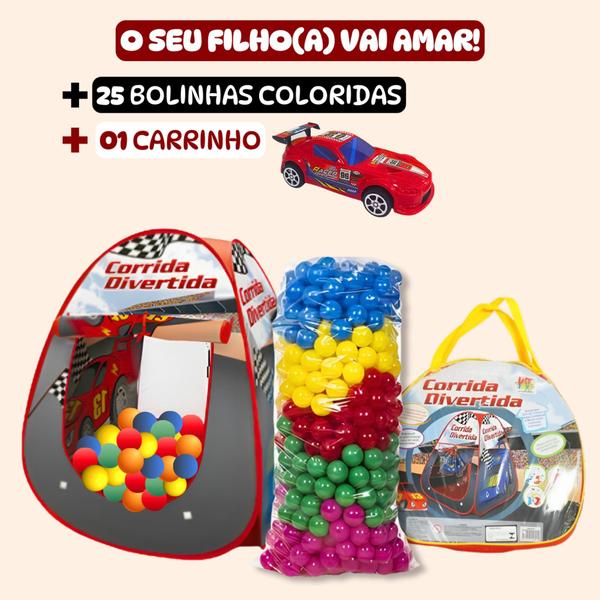 Imagem de Toca Barraca Corrida Divertida Carro Brinquedo Bolinhas