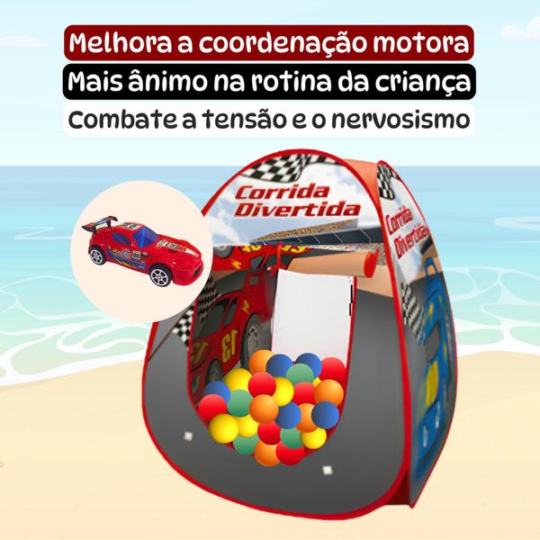 Imagem de Toca Barraca Corrida Divertida Carro Brinquedo Bolinhas