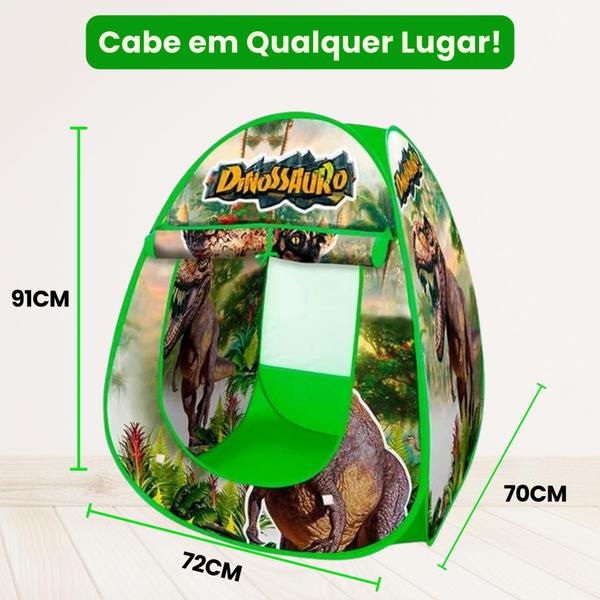 Imagem de Toca Barraca Infantil Floresta Divertida Princesa Dinossauro Sereia Dobravel com 50 Bolinhas