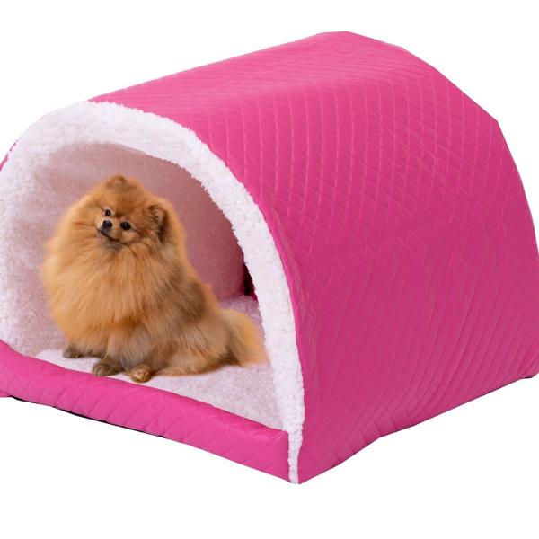 Imagem de Toca Iglu Pet Tenda Cama Impermeável Lavável Sherpa com Zíper