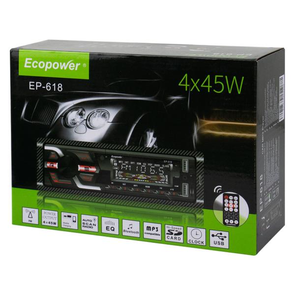 Imagem de Toca Radio MP3 Ecopower EP-618 - 45W - USB/Aux/SD - Bluetooth - FM