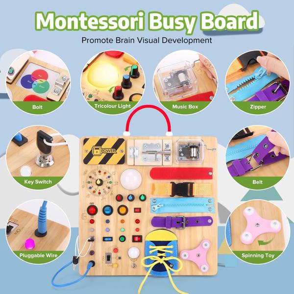 Imagem de Toddler Busy Board Sumsoltic Montessori Toys de 1 a 3 anos